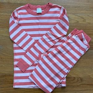 Hanna Andersson striped pjs set, size 10, 140cm.